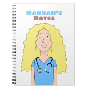 Blonde Nurse Notizblock