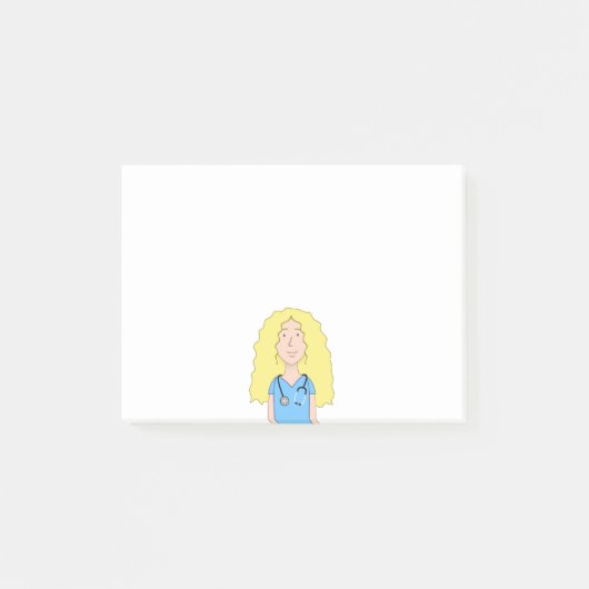 Blonde Nurse Post-it Klebezettel (Vorderseite)