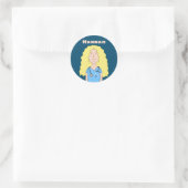 Blonde Nurse Runder Aufkleber (Tasche)