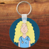 Blonde Nurse Schlüsselanhänger (Vorderseite)