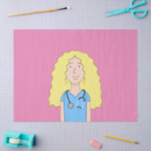 Blonde Nurse Seidenpapier (Basteln)