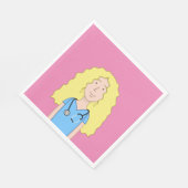 Blonde Nurse Serviette (Ecke)