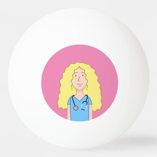 Blonde Nurse Tischtennisball (Vorderseite)
