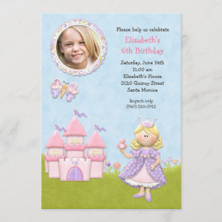 Blonde Party Einladung Prinzessin-Birthday
