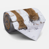 Blonde Pferdewanderung im Schneeschuhdrachen Krawatte (Gerollt)