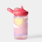 Blonde Pink Cartoon Girl School Student Trinkflasche (rechts)