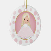 Blonde Pink Princess Keramik Ornament (Rechts)