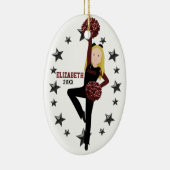 Blonde Pom Gruppe im Schwarzen u. im Keramik Ornament (Rechts)