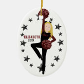 Blonde Pom Gruppe im Schwarzen u. im Keramik Ornament (Vorne)