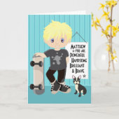 Blonde Power & Brave Boy Card Karte (Gelbe Blume)