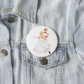 Blonde Princess and Charming Prince Fairytale Button (Beispiel)