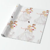 Blonde Princess and Charming Prince Fairytale Geschenkpapier (Ungerollt)