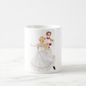Blonde Princess and Charming Prince Fairytale Kaffeetasse (Mittel)