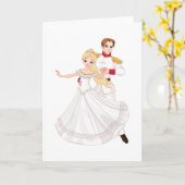 Blonde Princess and Charming Prince Fairytale Karte (Gelbe Blume)