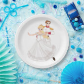 Blonde Princess and Charming Prince Fairytale Pappteller (Party)