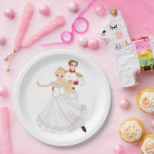 Blonde Princess and Charming Prince Fairytale Pappteller (Party)