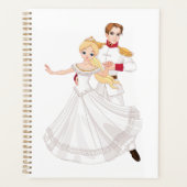 Blonde Princess and Charming Prince Fairytale Planer (Vorderseite)