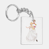 Blonde Princess and Charming Prince Fairytale Schlüsselanhänger (Vorderseite links)