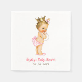 Blonde Princess Baby Shower Napkin (Ruffle Pants) Serviette