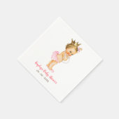 Blonde Princess Baby Shower Napkin (Ruffle Pants) Serviette (Ecke)