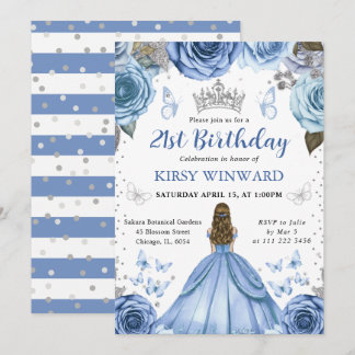 Blonde Princess Birthday Einladung