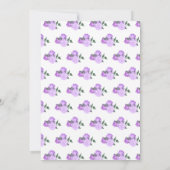 Blonde Princess Purple Happy Birthday Dankeskarte (Rückseite)