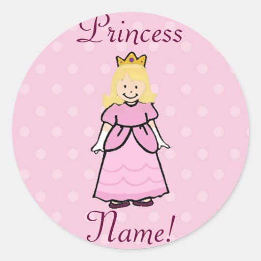 Blonde Princess Stickers (Vorderseite)