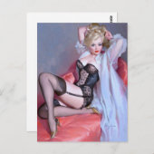 Blonde Recelling-Button nach oben Postkarte (Vorne/Hinten)