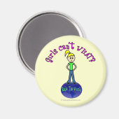 Blonde regiert die Welt Magnet (Vorderseite/Rückseite)