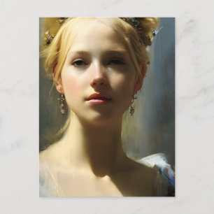 Blonde Renaissance-Göttin  Postkarte