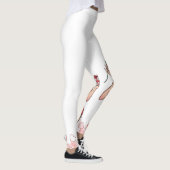 Blonde Retro Valentine Pin-Up Girl Leggings (Rechts)