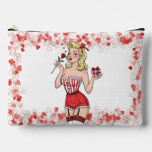 Blonde Retro-Valentins-Pin-Up-Girl
