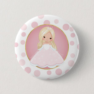 Blonde rosa Prinzessin Button