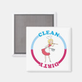 Blonde sauberes Magnet für Geschirrspüler (Vorderseite/Rückseite)