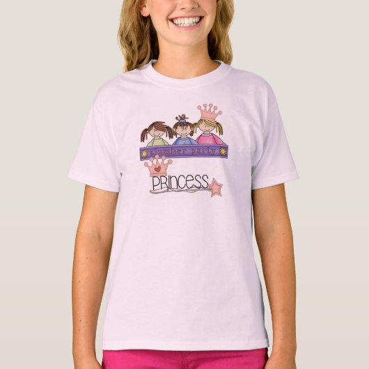 Blonde Schlummer-Party-Prinzessin T-Shirt (Vorderseite)