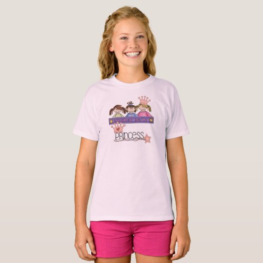 Blonde Schlummer-Party-Prinzessin T-Shirt (Vorne ganz)