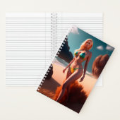 Blonde schöne Mädchen Hendricks posieren Notebook Notizblock (Innen)