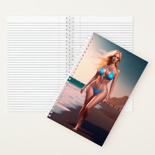 Blonde schöne Mädchen hendricks wandeln Notebook Notizblock (Innen)