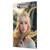 Blonde Schöne Maus spielen Harfe Klemmbrett (Links)