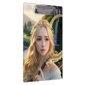 Blonde Schöne Maus spielen Harfe Klemmbrett (Rechts)