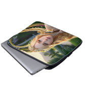 Blonde Schöne Maus spielen Harfe Laptopschutzhülle (Vorne Knopf)