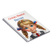 Blonde Schoolgirl Notes Spiralnotebook Notizblock (Rechte Seite)