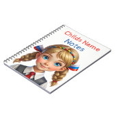 Blonde Schoolgirl Notes Spiralnotebook Notizblock (Linke Seite)