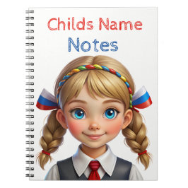 Blonde Schoolgirl Notes Spiralnotebook Notizblock