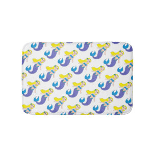 Blonde Schwimmen Meerjungfrau Lila Schwanz Meer Badematte