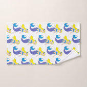 Blonde Schwimmen Meerjungfrau Lila Schwanz Meer Badhandtuch Set (Handtuch)