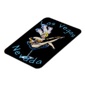 Blonde Showgirl Las Vegas Nevada Magnet (Linke Seite)