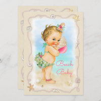 Blonde Strand-Baby-Tritonshorn-Muschel-Baby-Dusche