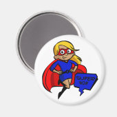 blonde Supermutter Magnet (Vorderseite/Rückseite)