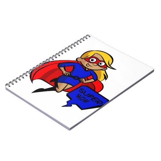 blonde Supermutter Notizblock (Linke Seite)